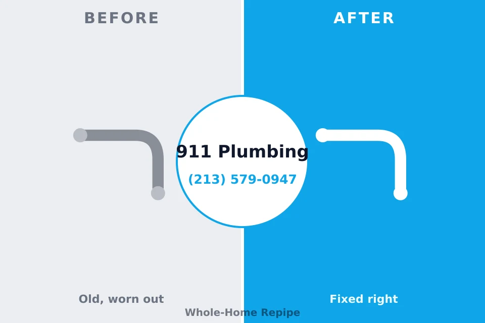 Before and after: plumbing company Blackstone, VA